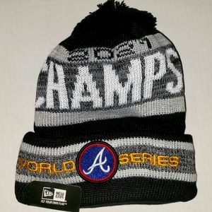 2021 World Series Champions Atlanta Braves Winter Beanie Hat NEW Adult